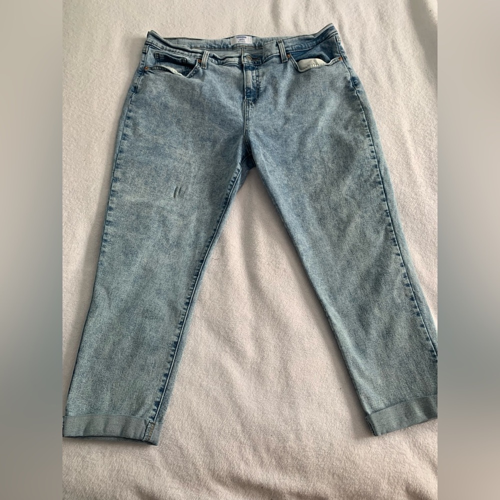 Denizen from Levi’s Cropped Boyfriend Jeans Size 14 Vintage Inspired Stretchy - Picture 2 of 15